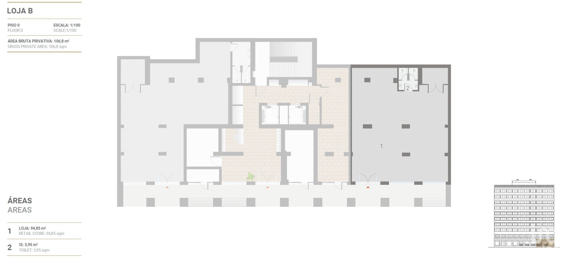 Boutique/Local commercial à Estrela de 106 m²