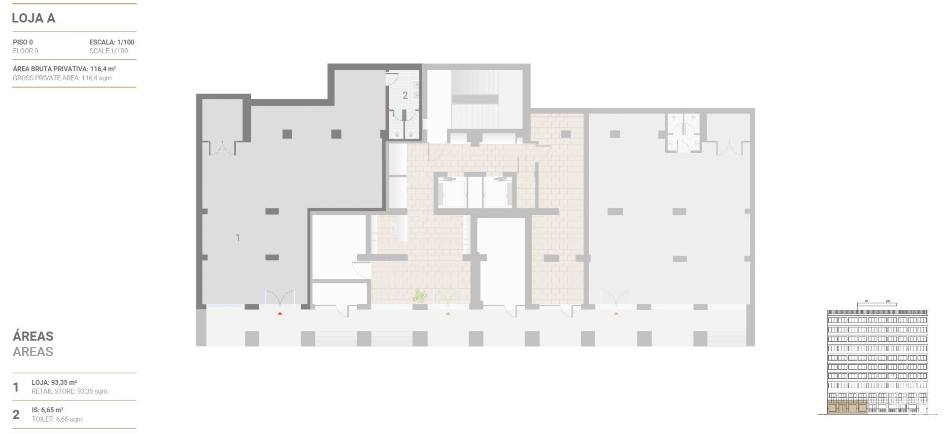 Boutique/Local commercial à Estrela de 116 m²